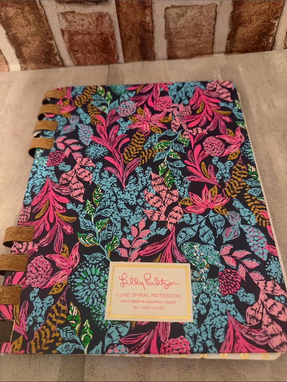 Lilly Pulitzer Calypso Coast Luxe Spiral Notebook - Pink Floral